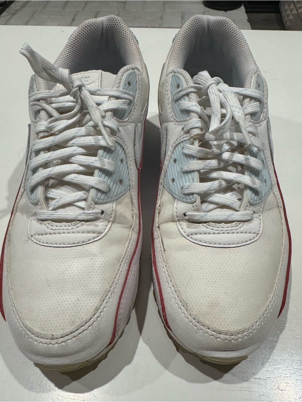 Nike Air Max 90 White Low Top Men's Athletic Sneakers for Walking & Running